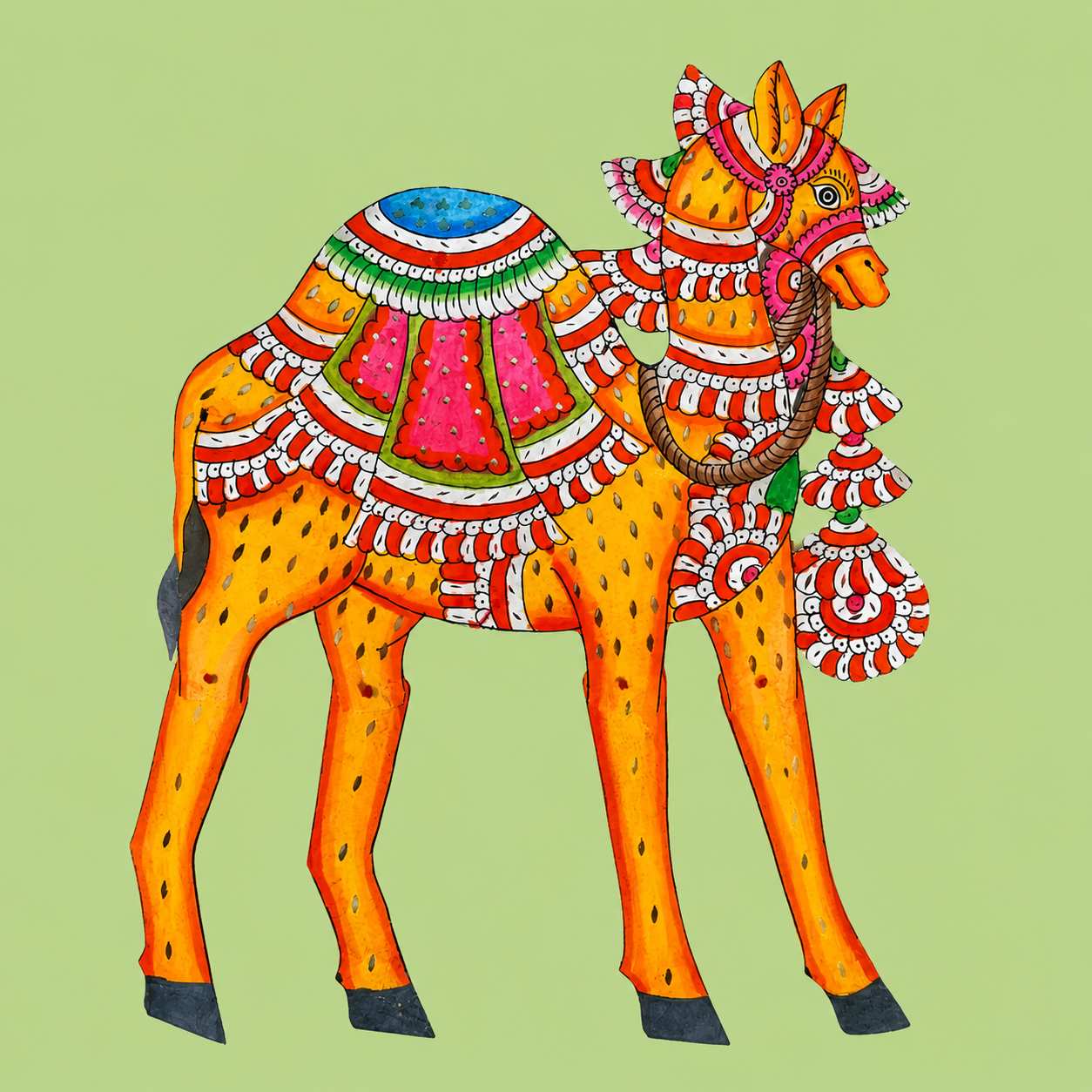 Traditional Decorated Camel – Leather Puppetry Craft
