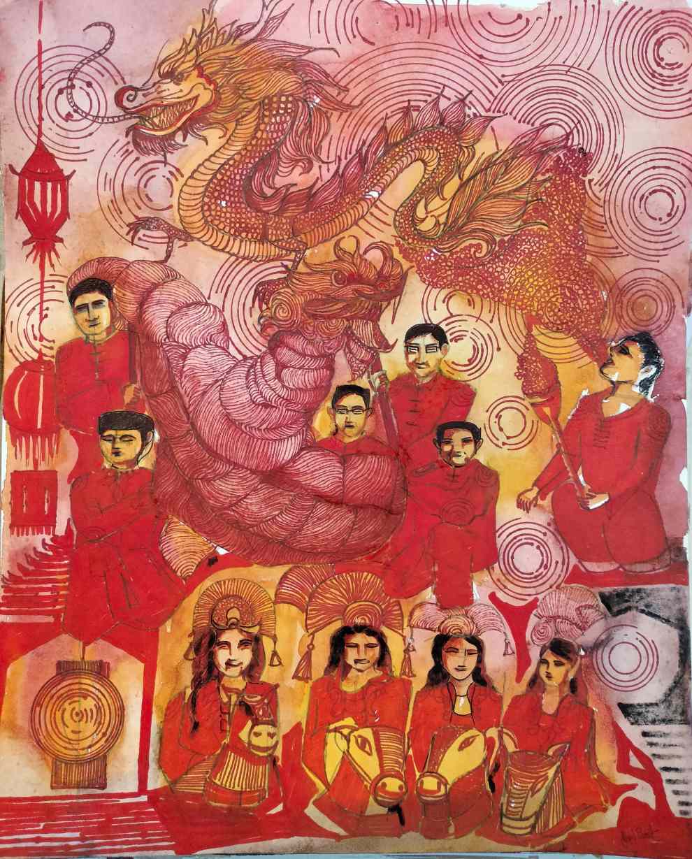 Dragon in celebration