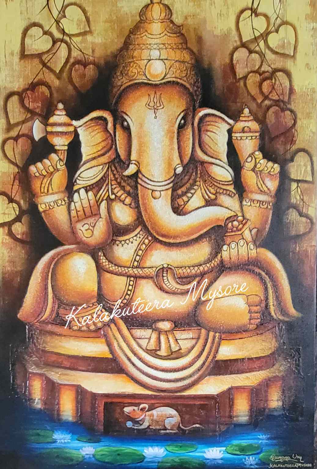 Ganesha with Peepal leaf for Harmony