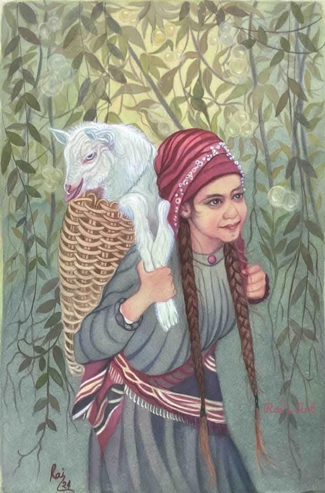 A shepherd girl