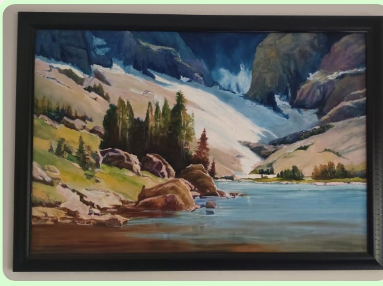 Snow mountain with beautiful Lake view