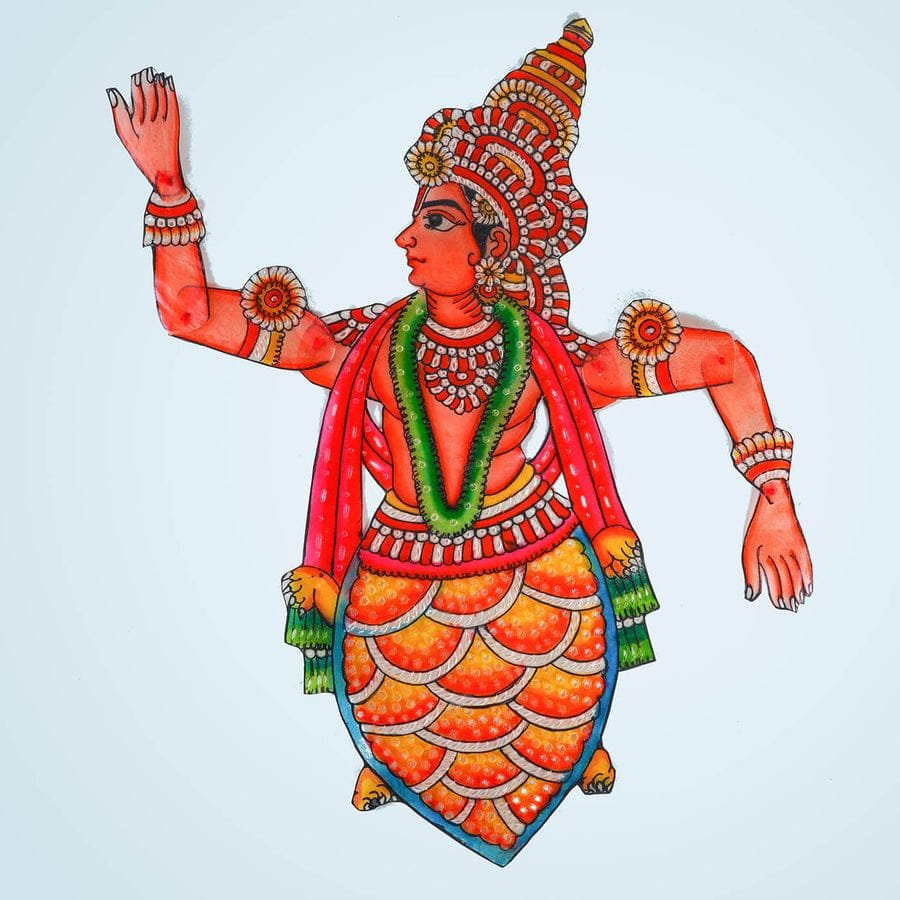 Kurma Avthar – Traditional Tholu Bommalata Leather Puppet